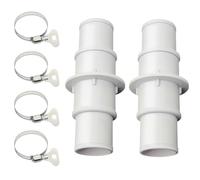 Swimming Hose Connector, Pool Adapter Fitting, Quick Install Twist Lock, Leak Resistant Threads, 2 Pack Standard Size for Filtration Systems, Garden Setups, Beginner Use, Pro Cleaning