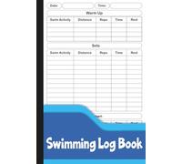 Swimming Log Book: Swim Training Journal to Record Distance, Sets, Reps, Time, Rest & Workout Ratings.