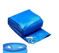 Swimming Pool Cover Protector - weather-resistant fabric tarp, circular pool shield | adjustable round lid with tie feature, outdoor spa cover for hot tub garden lawn backyard terrace inflatable pool