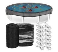 Swimming Pool Cover Safety Net, UV-Resistant Sun Shield Design, Sturdy Protective Mesh 12 Clips, Strong Barrier for Kids and Pets Safety for Backyard Garden Patio Hot Tub Indoor Pool Use