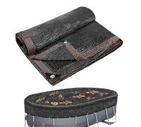 Swimming Pool Net Cover - Oval Debris Protection Barrier Outdoor Safety Shield Backyard Maintenance Guard | Family Home Garden Yard Hotel Patio Ground Winter Pool Coverage Support System