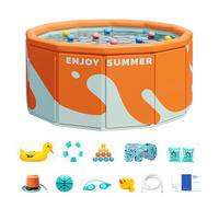 Swimming Pool, Portable Pool, Hard Shell Color Options Foldable Design Lightweight Build Easy Storage Quick Setup Leak Resistant, Outdoor Swimming for Backyard, Garden, Balcony,