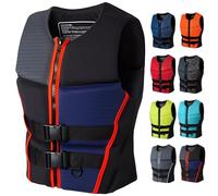Swimming Vest Adult Adjustable Neoprene High Buoyancy Aid Lightweight for Kayaking Boating Surfing Watersports Fishing Swimming Canoeing Rafting Outdoor Safety Gear(ThreeColors,XL)