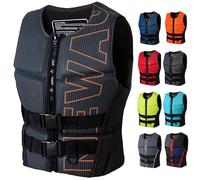 Swimming Vest Adult Adjustable Neoprene High Buoyancy Aid Lightweight for Kayaking Boating Surfing Watersports Fishing Swimming Canoeing Rafting Outdoor Safety Gear(Grey,XL)