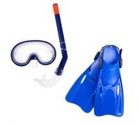 SWIMTECH Tuta Junior Tuba con Maschera e Pinne, UK 12,5 K - 2 | Pinne leggere regolabili con boccaglio facile da respirare per principianti, sessioni in piscina, gite in spiaggia