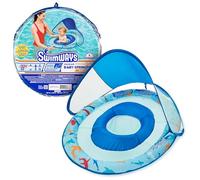 Swimways Baby Spring Float, galleggiante per piscina con baldacchino e protezione UPF, accessori per piscina per bambini 9-24 mesi, squalo