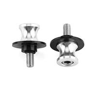 Swing Arm Spool, 2 PZ 6/8 / 10mm Moto CNC Cavalletto Posteriore Swing Arm Bobine Sliders Stand Forcellone Rocchetti(8mm-Silver)