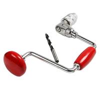Swing Bit Brace 4 Jaw Chuck Hand Drill Manual Crank Woodworking Tool | for Wood, for Plastic, for Acrylic, for Carpentry Hole Punch, with A Bit