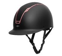 Swing Casco da Equitazione H22, Nero Opaco/Nero Shine/Oro Rosa - 51 - 55 cm