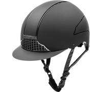 Swing Casco da Equitazione H24 Chrome, Nero Opaco - 55 - 57 cm