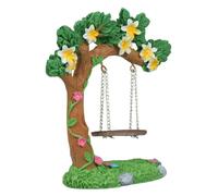 Swing del giardino delle fate in miniatura, scultura in resina a fiori, 4,53x4,13 pollici Posizionamento versatile e costruzione del bacino, decorazione di una casa delle bambole per, percorso,