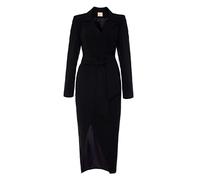 Swing Fashion Moss | Schwarz Midi Donna Elegante Festivo Festa Sera Sposa | Abito da Ballo Vestito | Abiti da Cocktail | Manica Lunga | Nero | 38 (M), M