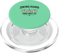 Swing Hard In Case You Hit It More Holes Golf Meme PopSockets PopGrip per MagSafe