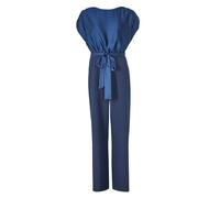 SWING - Jumpsuit Elegante in Mix di Materiali - - Jumpsuits & Playsuits - Donna - Blu - L