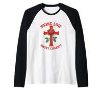 Swing Low Sweet Chariot Cross e Rose Maglia con Maniche Raglan