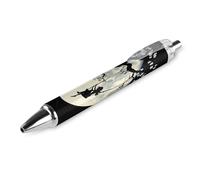 Swing Moon - Penna a sfera retrattile con fiori di ciliegio, inchiostro nero, punta a sfera da 0,5 mm, per scrivere appunti, accessori per ufficio, 1 pezzo