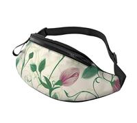 Swing Panda Marsupio per uomo e donna, borsa a tracolla regolabile, adatto per viaggi, escursionismo, escursionismo, corsa, Fiore di vite, Taglia unica