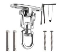 Swing Set di mollette - Heavy Duty Swing Girevole | Robusto Set oscillante Girevole a 360° | 4,84 x 3,74 x 1,38 Pollici, Acciaio 304 - Gancio Hardware per Porta, terrazza, Parco Giochi, Giardino