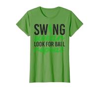 Swing Swear Look per Ball Repeat Golf Sport Maglietta, Donna, Erba, XL