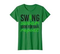 Swing Swear Look per Ball Repeat Golf Sport Maglietta, Donna, Verde Mela, S