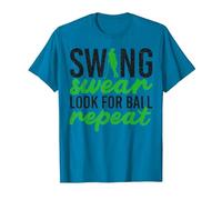 Swing Swear Look per Ball Repeat Golf Sport Maglietta, Uomo, Zaffiro, 3XL