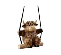 Swinging Car Pendant Cute Cow Swing Automotive Decor