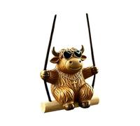 Swinging Car Pendant Cute Cow Swing Automotive Decor