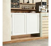 Swinging Doors Half Door, Wood Saloon Doors with Hinges, Double Swing Cafe Door Auto Close, Diverse Styles for Doorway Kitchen Shop Entrance Partition Pub White4 100×90cm