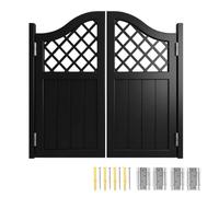 Swinging Doors, Solid Wood Saloon Cafe Doors with Hinges, Double Swing Door | Partition Half Door, Auto Close Two-Way, Interior Door for Doorway Hallway Kitchen Bar Pub Entrance(Nero,45"W x39"H)