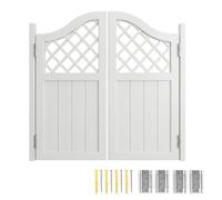 Swinging Doors, Solid Wood Saloon Cafe Doors with Hinges, Double Swing Door | Partition Half Door, Auto Close Two-Way, Interior Door for Doorway Hallway Kitchen Bar Pub Entrance(Bianco,32"W x36"H)