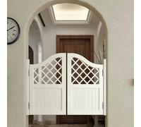 Swinging Doors, Wood Saloon Doors with Hinges, Double Swing Cafe Door Auto Close, for Doorway, Bar, Garden, Balcony, Courtyard Ivory White 150×90cm