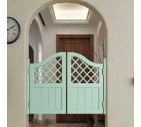 Swinging Doors, Wood Saloon Doors with Hinges, Double Swing Cafe Door Auto Close, for Doorway, Bar, Garden, Balcony, Courtyard Mint Green 150×90cm