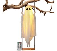 Swinging Ghost Decor | 5ft Cute Adjustable Remote Control String Lights