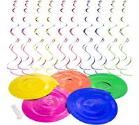Swirl Deco,30 pezzi Stelle Filanti a Spirale colorate,Decorazioni a Spirale Decorazioni Feste Appendere a Spirale per Baby Shower,Matrimonio,Natale,Forniture Bomboniere