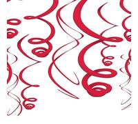 Swirl Deco plastica 56 cm Rosso Red