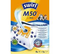 Swirl M50 NeutralizAir Vacuum Cleaner Bag for Miele Vacuum Cleaner, 4 Bags + 1 F