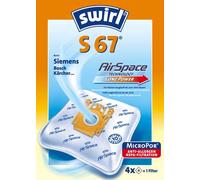 swirl® Sacchetti per aspirapolvere AirSpace, S 67 (4 pezzi), riceverete 1 confezione da 4 pezzi