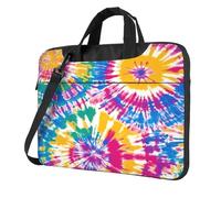 Swirl Tie Dye Art Borsa per laptop da 15,6 pollici, custodia colorata per laptop con tracolla, portatile, antiurto, custodia protettiva per computer, valigetta da trasporto per donne e uomini
