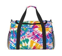 Swirl Tie Dye Art Borsone da viaggio colorato palestra pernottamento Weekender borsa per uomo donna leggero bagaglio a mano per allenamento vacanza