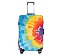 Swirl Tie Dye - Copertura per valigia, in stile bohémien, elastica, antigraffio, antipolvere, adatta per bagagli da 56 a 61 cm, Multicolore, S