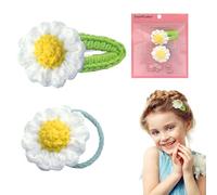 SwirlColor Daisy Hair Clips Daisy Hair Corde Set, Cute Crochet Flower Hair Clips Pin per Ragazze Daisy Hair Accessori