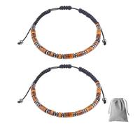 SwirlColor Mens Bracciali, 2 Pz Cristalli di Guarigione Bracciali Regolabili Occhio di Tigre Bracciali Perline Regali spirituali per gli Uomini Donne Fidanzato Marito Papà Compleanno Festa del papà