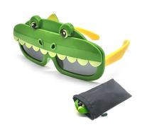 SwirlColor Occhiali da sole per ragazzi, Cute Dinosaur Occhiali da sole per bambini polarizzati per ragazzi di età 6-10, con borsa occhiali da sole