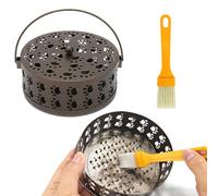 SwirlColor Porta Incenso, Portable Spiral Coil Incensore con Coperchio Maniglia Classico Metallo Incenso Holder per Home Garden Indoor Outdoor, con Spazzola di Pulizia