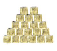 SwirlColor Set di 20 Bling strass Anelli di tovagliolo (Dorato)