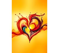 Swirling Abstract Heart Flame Journal: a LINED notebook for self-expression