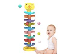 Swirling Ball Tower - Stackable Ramp Toy Durable Educational Run System Creative Learning Development Set | Kids STEM Activity Fun Logic Motor Skills Building Game