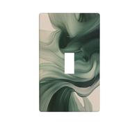 Swirling Mass of Dark Green Light Gray Light Switch Cover Decorativo Singolo Toggle 1 Gang Piastra da parete per Cucina Agriturismo Camera da letto Bagno Art Decor