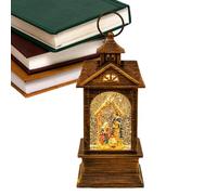 Swirling Snow Globe, Christmas Mangiare Lantern, Decorative Holiday Lanterns, Festive Indoor Lighting, Swirling LED Lanterns, LED Christmas Lights, Letto Nativity Lantern, Snow Globe Lanterns