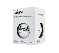 Swish Pulitore portatile per palline da golf, accessorio per sacca da golf, colore: bianco